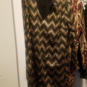 Sequin chevron dress